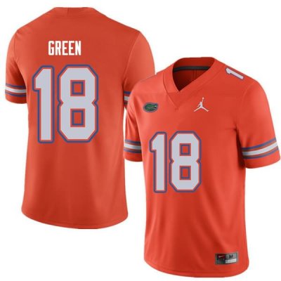 Men's Florida Gators #18 Daquon Green NCAA Jordan Brand Orange Authentic Stitched College Football Jersey DNO4162FX